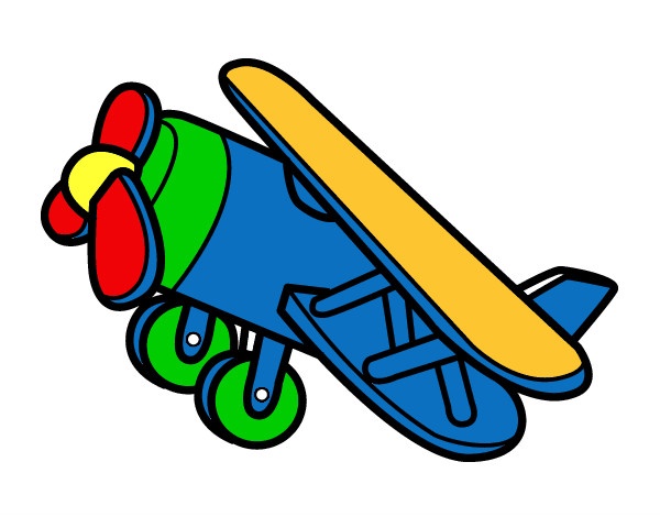 Disegno Aeroplano acrobatico pitturato su Gabrieley