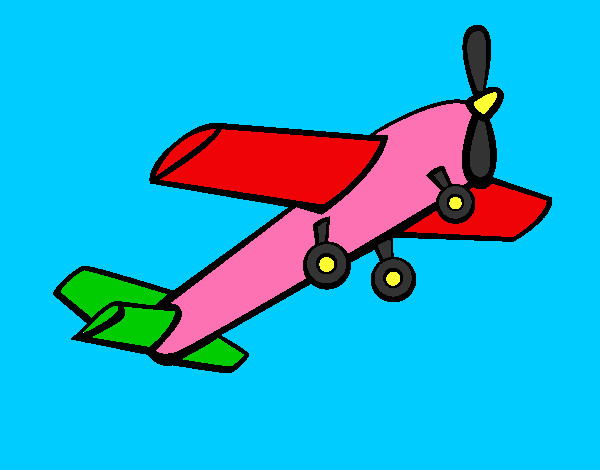 Disegno Aeroplano giocattolo pitturato su Gabrieley