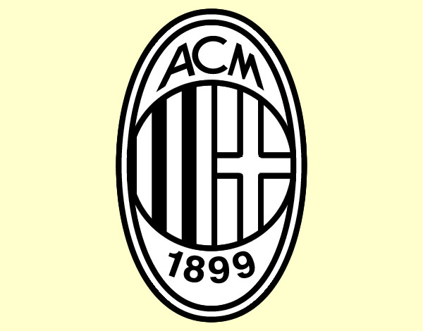 Disegno Stemma del AC Milan pitturato su 2mlab