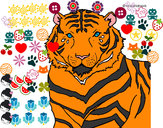 Disegno Tigre pitturato su federica7