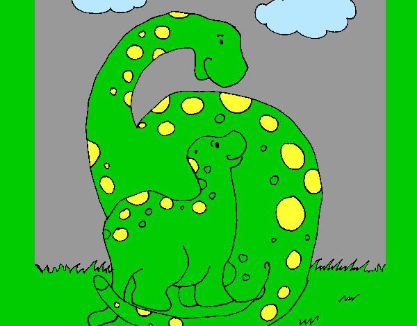 Disegno Dinosauri pitturato su andrea08