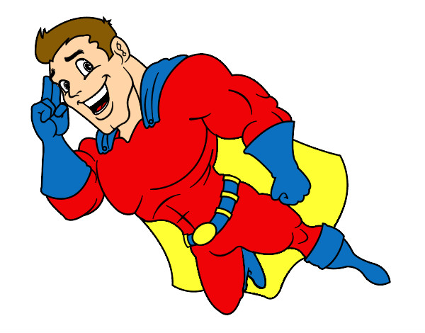 Disegno Supereroi volare pitturato su sissi2002