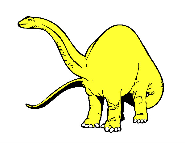 Disegno Branchiosauro II pitturato su federica7