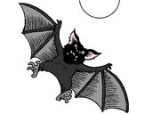 Disegno Pipistrello cane  pitturato su STAN