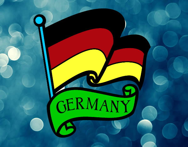 Disegno Bandiera della Germania pitturato su blake