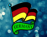 Disegno Bandiera della Germania pitturato su blake