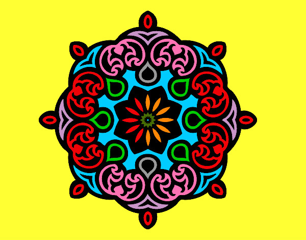 Disegno Mandala nube pitturato su chrichri