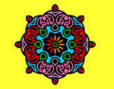 Disegno Mandala nube pitturato su chrichri