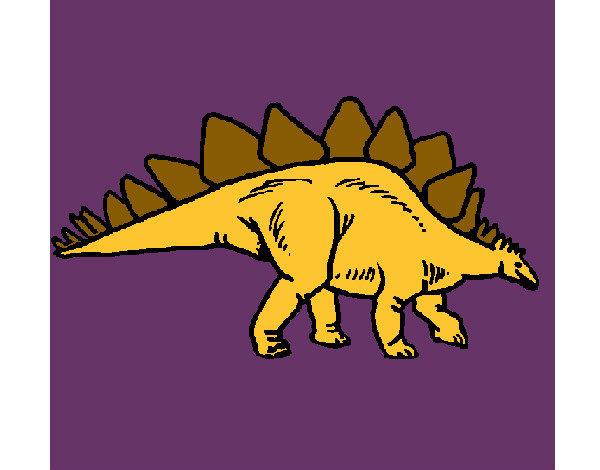 Disegno Stegosaurus  pitturato su chrichri