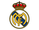 Disegno Stemma del Real Madrid C.F. pitturato su blake