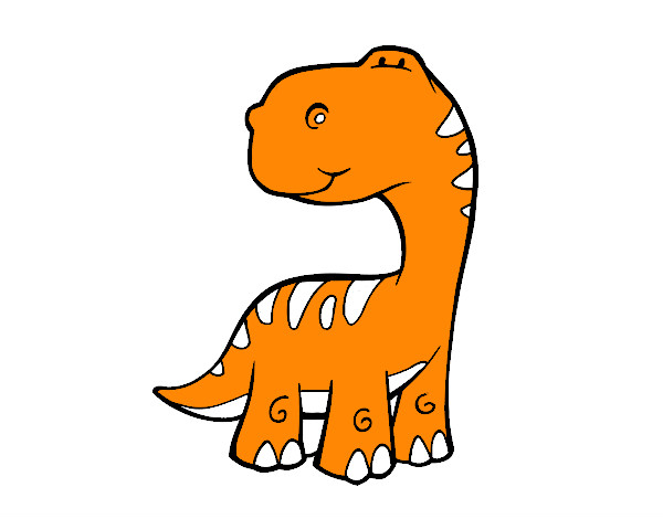 Disegno Sauropodo pitturato su xavigas