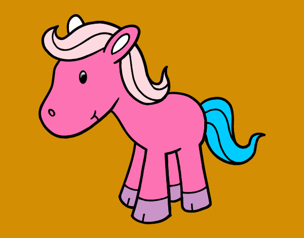 Disegno Pony felice pitturato su ludom