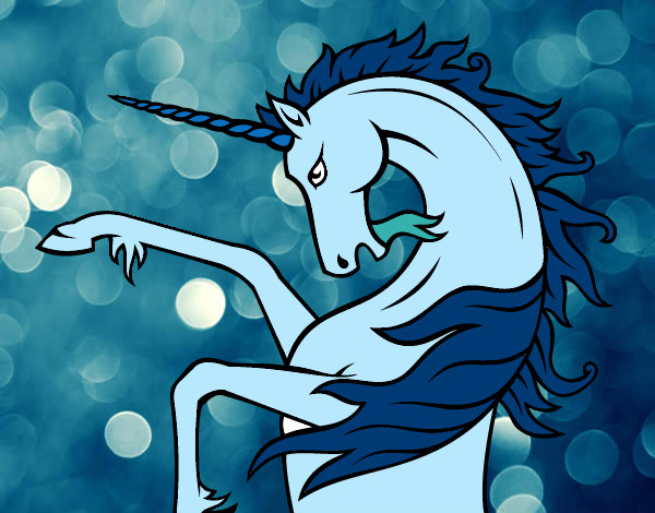 Disegno Unicorno selvatico pitturato su federica16