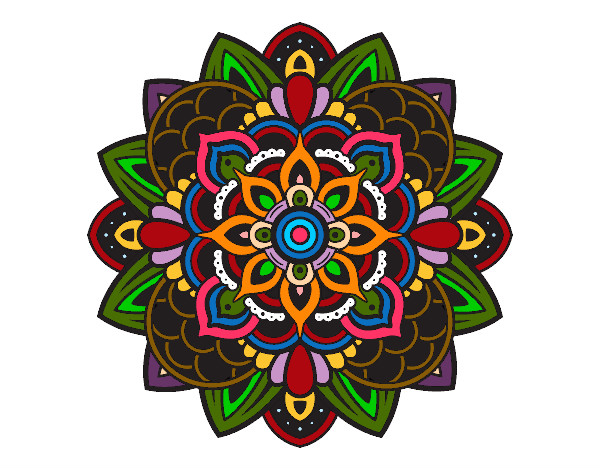 Disegno Mandala decorative pitturato su pd20md21