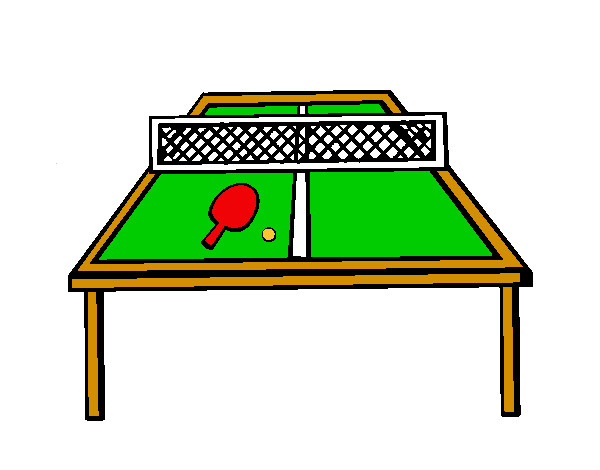 Disegno Ping pong pitturato su cadriana