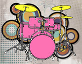 Disegno Batteria di percussioni pitturato su --Mattia--