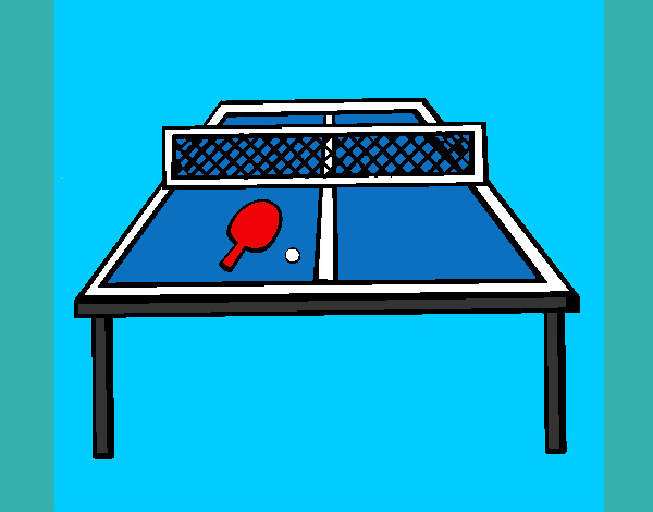 Disegno Ping pong pitturato su Antonio007