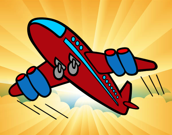 Disegno Aeroplano rapido pitturato su amir