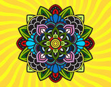 Disegno Mandala decorative pitturato su camilla06