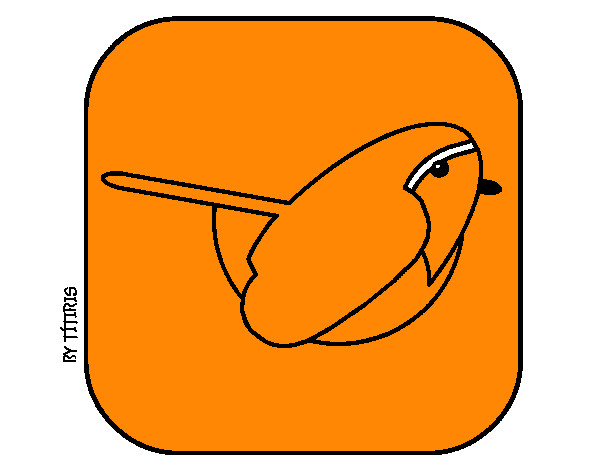 Disegno Uccello II pitturato su GABRIEL17