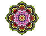 Disegno Mandala fiore orientale pitturato su ifer78