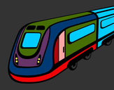 Disegno Treno ad alta velocità pitturato su davidem