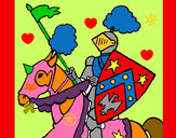 Disegno Cavaliere a cavallo pitturato su GiudiBenni