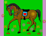 Disegno Cavallo da competizione pitturato su GiudiBenni