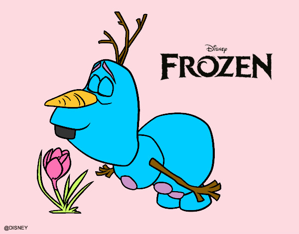 Disegno Frozen Olaf pitturato su laura74