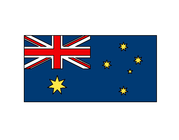 Disegno Australia pitturato su carl