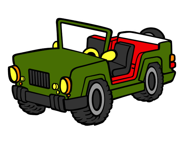 Disegno Jeep pitturato su carl
