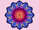 Disegno Mandala 20 pitturato su helleboro