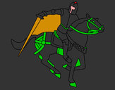 Disegno Cavaliere a cavallo IV pitturato su andreat