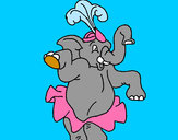 Disegno Elefante che balla  pitturato su gabry73