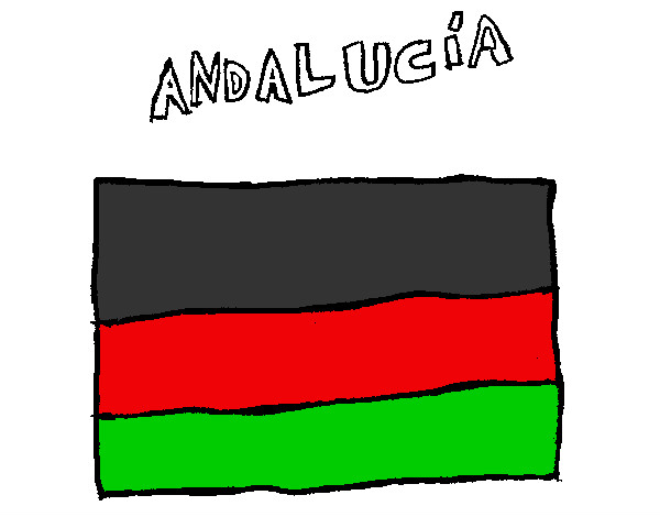 Disegno Bandiera Andalusia pitturato su GABRIEL17
