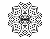 Disegno Mandala fiori de girasole pitturato su pacooo