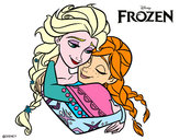 Disegno Frozen Elsa e Anna pitturato su melissa09