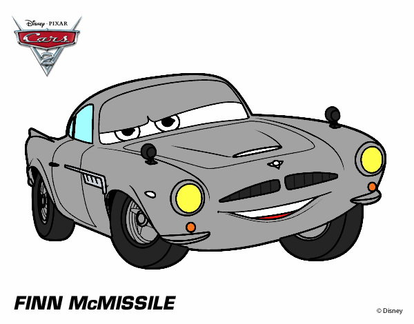 Disegno Cars 2 - Finn McMissile pitturato su carl