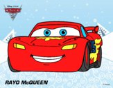 Disegno Cars 2 - Saetta McQueen pitturato su carl