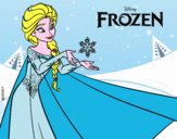 Disegno Frozen Elsa pitturato su alessia07