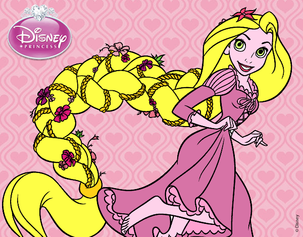 Disegno Rapunzel - Rapunzel e la treccia pitturato su Alessia02
