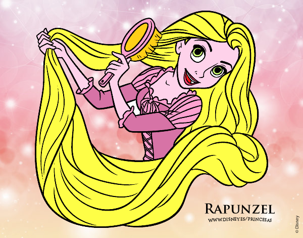 Disegno Rapunzel - Rapunzel sta pettinando pitturato su Alessia02