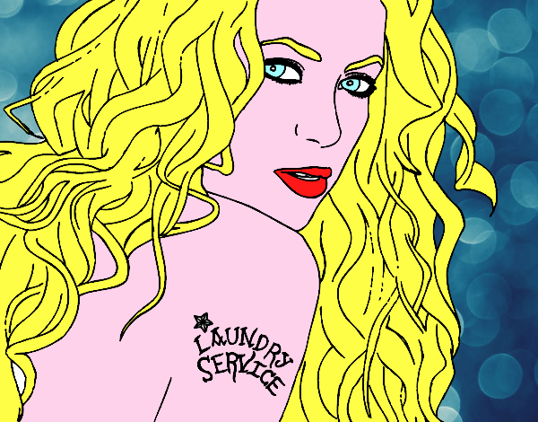 Disegno Shakira - Laundry Service pitturato su Alessia02