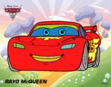 Disegno Cars 2 - Saetta McQueen pitturato su Achille
