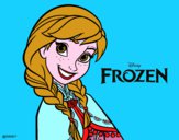 Disegno Frozen Anna pitturato su Alessia02