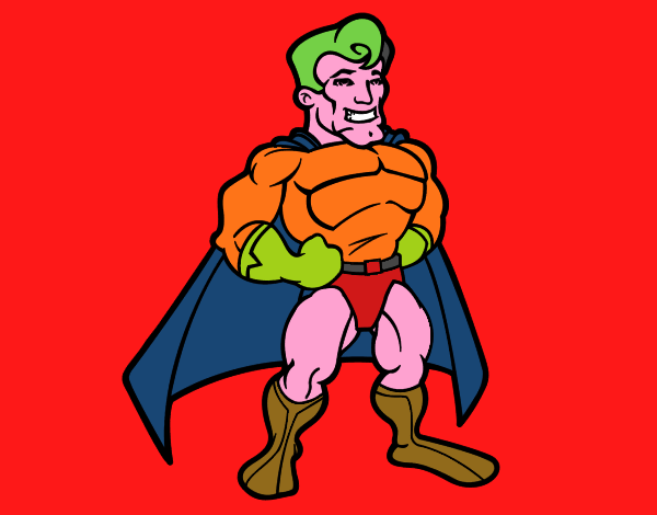 Muscoloso supereroe