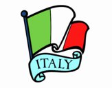 Disegno Bandiera d'Italia pitturato su njgygttd
