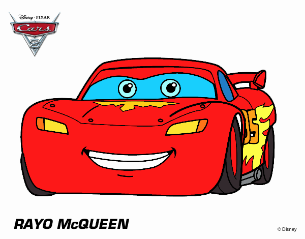 Disegno Cars 2 - Saetta McQueen pitturato su njgygttd