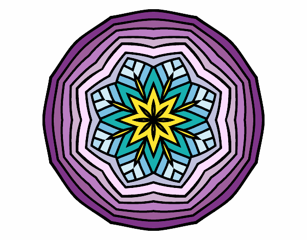 Disegno Mandala di testa pitturato su Alessia02