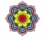 Disegno Mandala fiore orientale pitturato su Alessia02